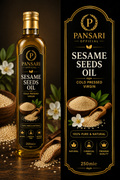 Pansari Sesame Seeds Oil – Cold Pressed Virgin