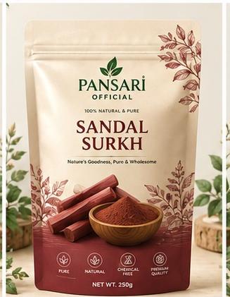 Pansari Sandal Surkh – Premium Red Sandalwood Powder | 100% Natural
